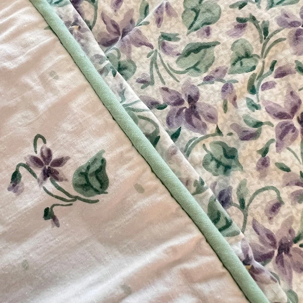 Vtg.‎ Coming Home King Reversible Duvet Cover Floral Cotton Made USA Cottagecore